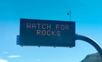 Roadsign - "Watch for Rocks"